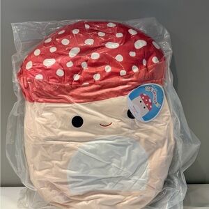 Brand new RARE sealed 16” Malcolm Squishmallows Red and White Mushroom Plush